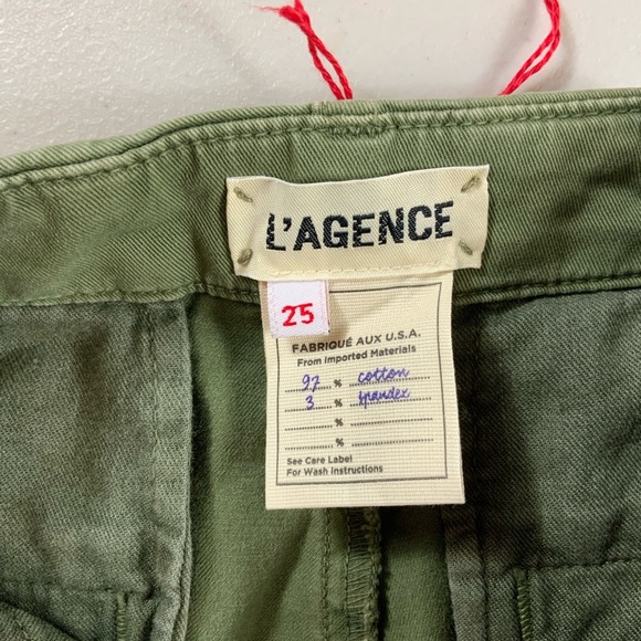 L'AGENCE Jem High-Rise Trousers w/ Side Stripes cropped over the ankle Size 25 - Picture 9 of 13